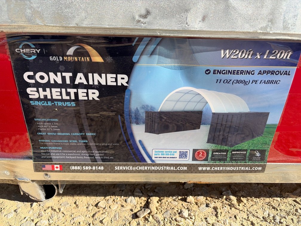 Unused Gold Mountain 20ft x 20ft Container Shelter