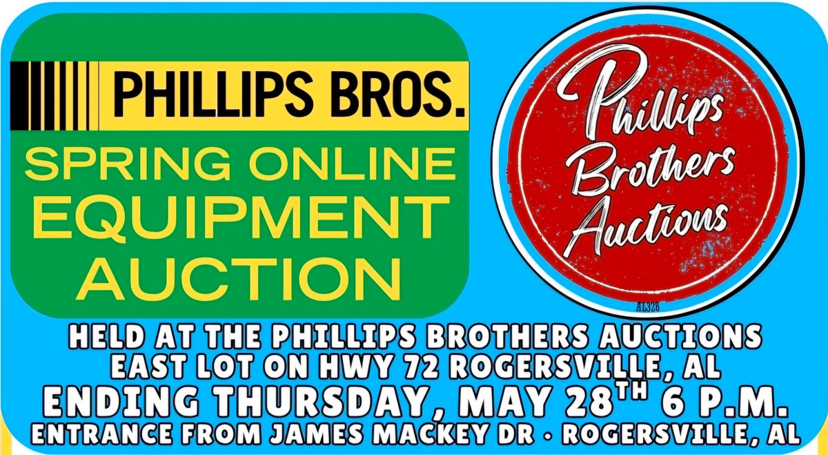 Image for Phillips Brothers May Online Equipment Auction At The 72 Lot In Rogersville, AL