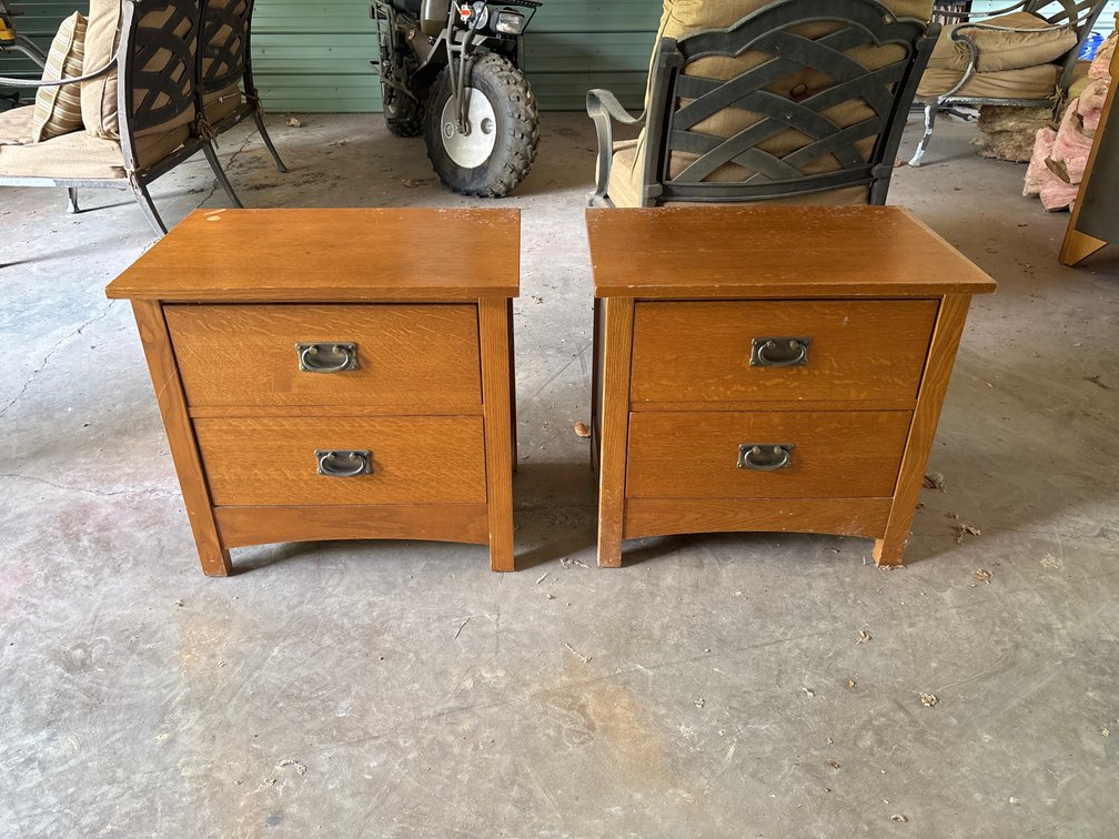 (2) Wooden Nightstands