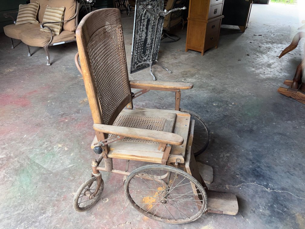 Vintage Wooden Wheel Chair