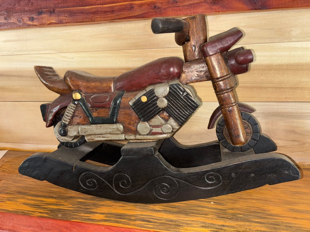 Mini Wooden Motorcycle Rocker