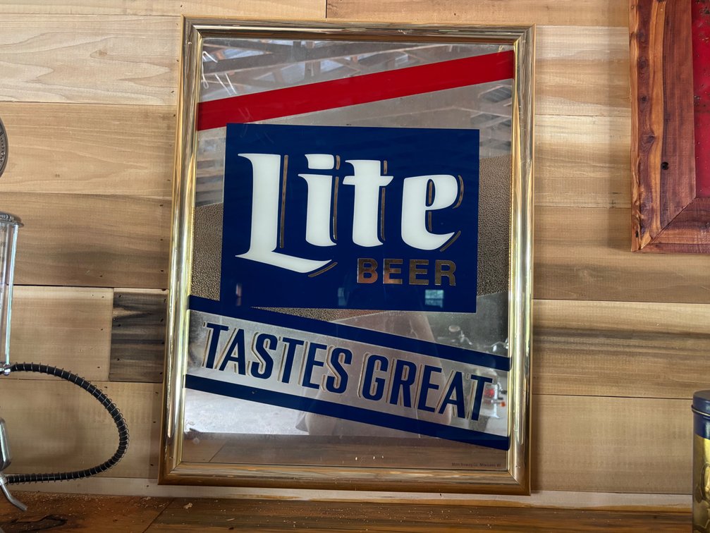 Lite Beer “tastes great” advertising mirror