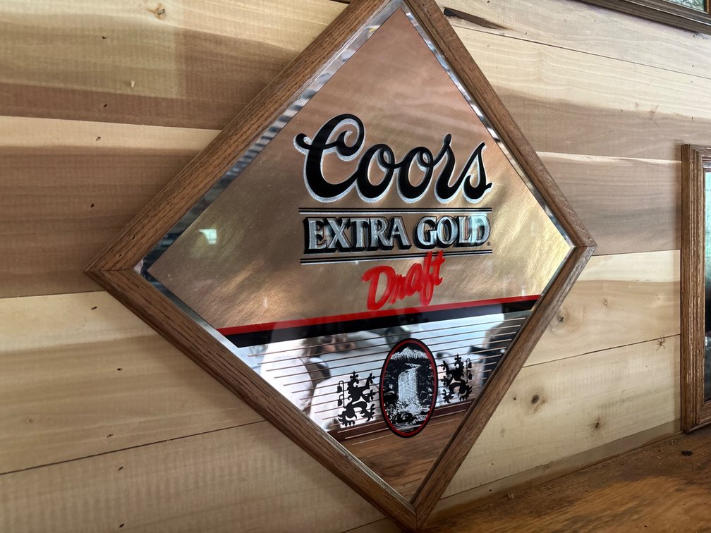Coors Extra Gold Draft advertising mirror