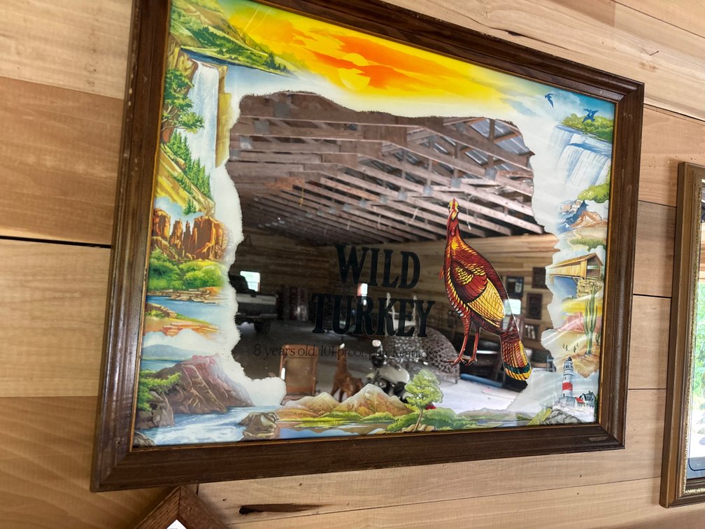 Wild Turkey advertising mirror