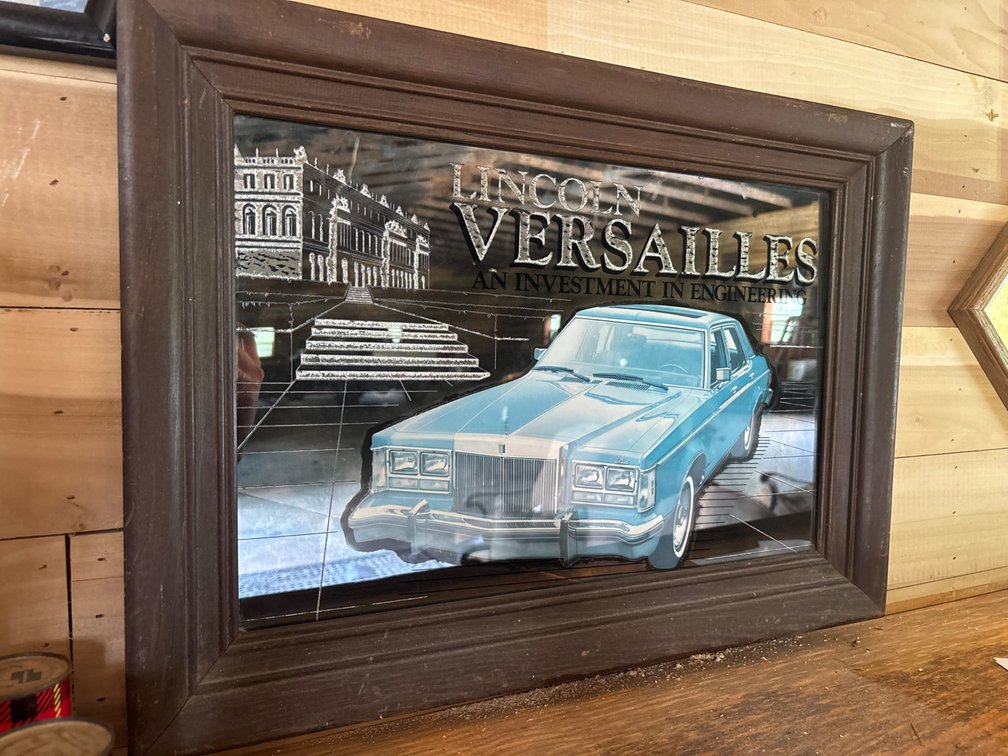 Lincoln Versailles advertising mirror