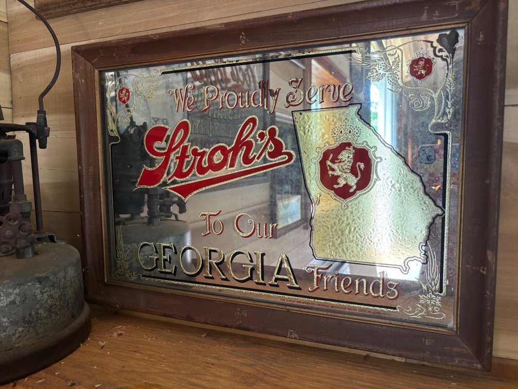 Strohs Georgia advertising mirror
