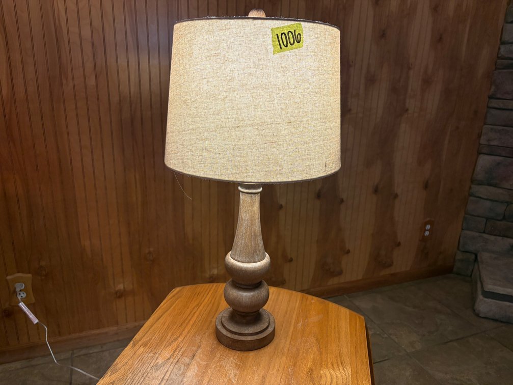 Hobby Lobby Wood Base Table Lamp (2)