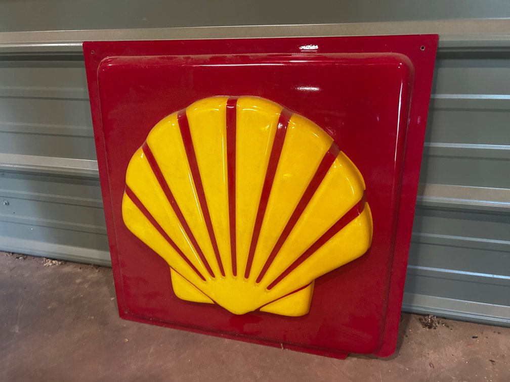 Shell plastic sign