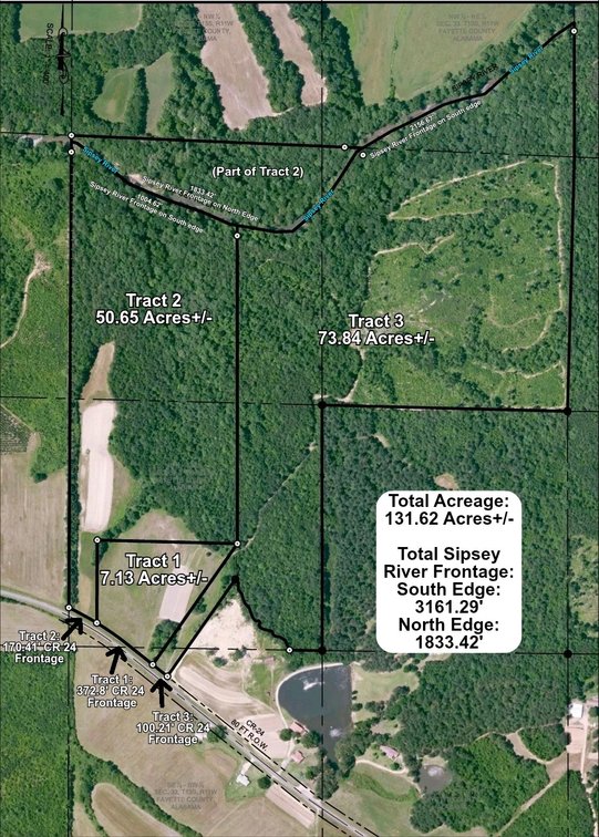 Image for Online Auction! 131.62 Acres+/- In Tracts With Sipsey River Frontage In Fayette County, AL