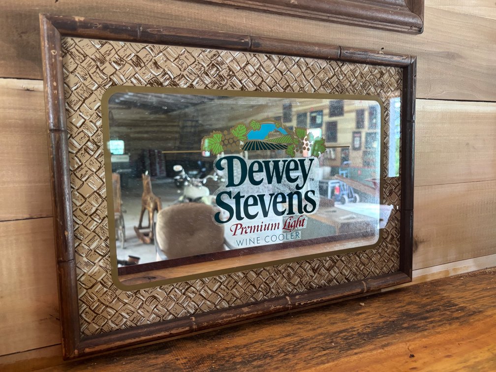 Dewy Stevens Wine Cooler advertising mirror