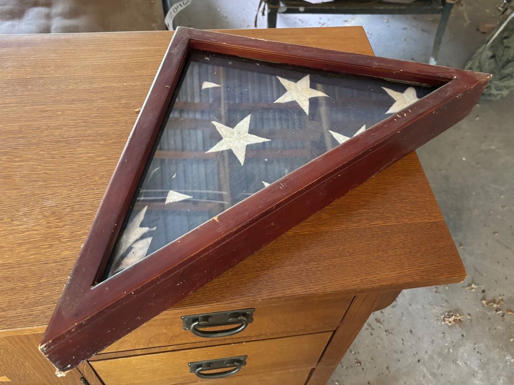 Folded American Flag Display