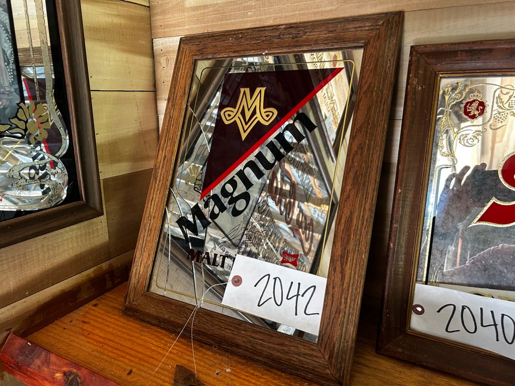 Magnum Malt Liquor advertising mirror