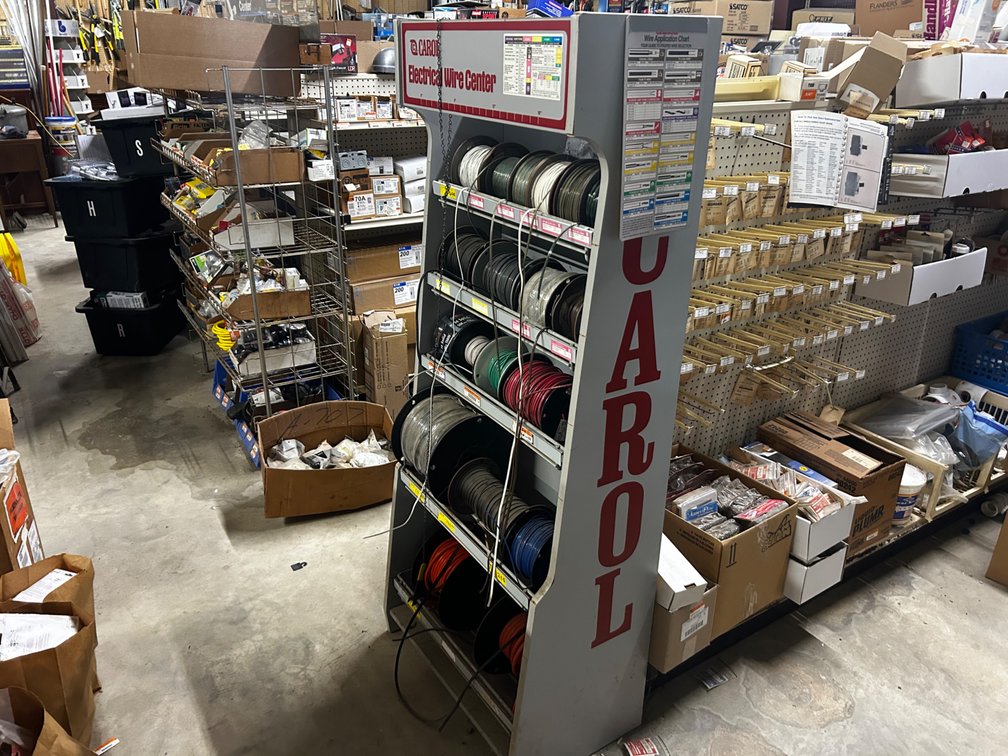 Rack full of wire
