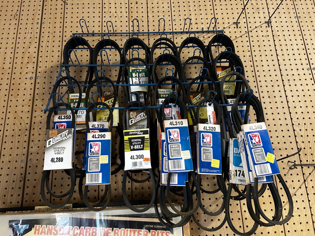 Rack of belts