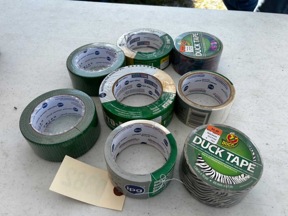 8 rolls of tape.