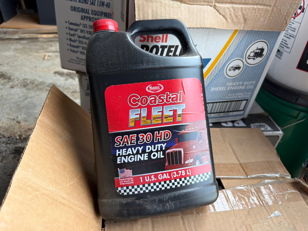 6 gallons sae 30 hd oil