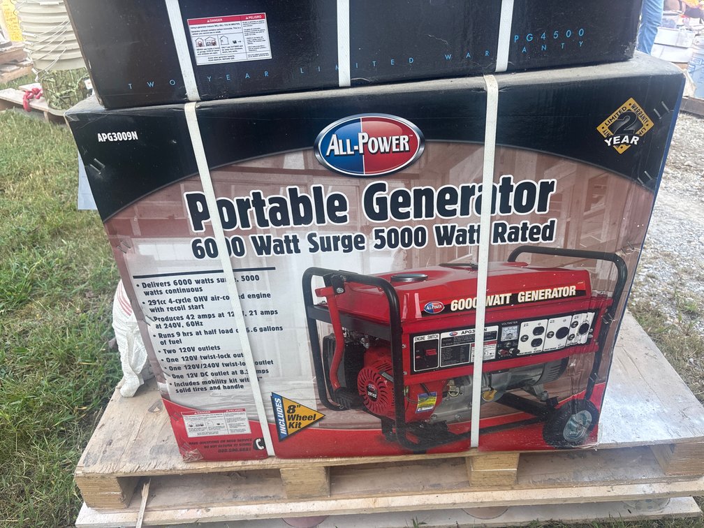 All-Power Portable Generator 6000 Watt Surge 5000 Watt Rated
