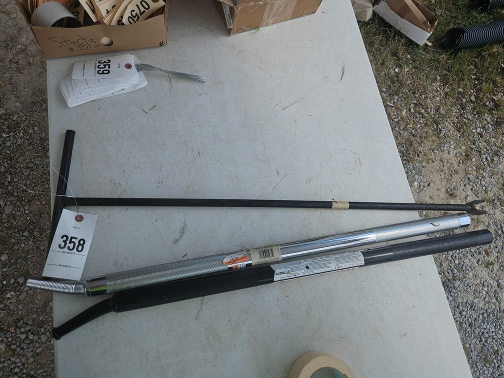 Metal bars & valve tool
