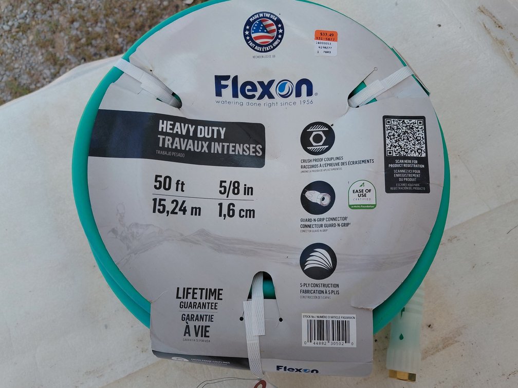 (2)Water Hose 50ft 5/8"