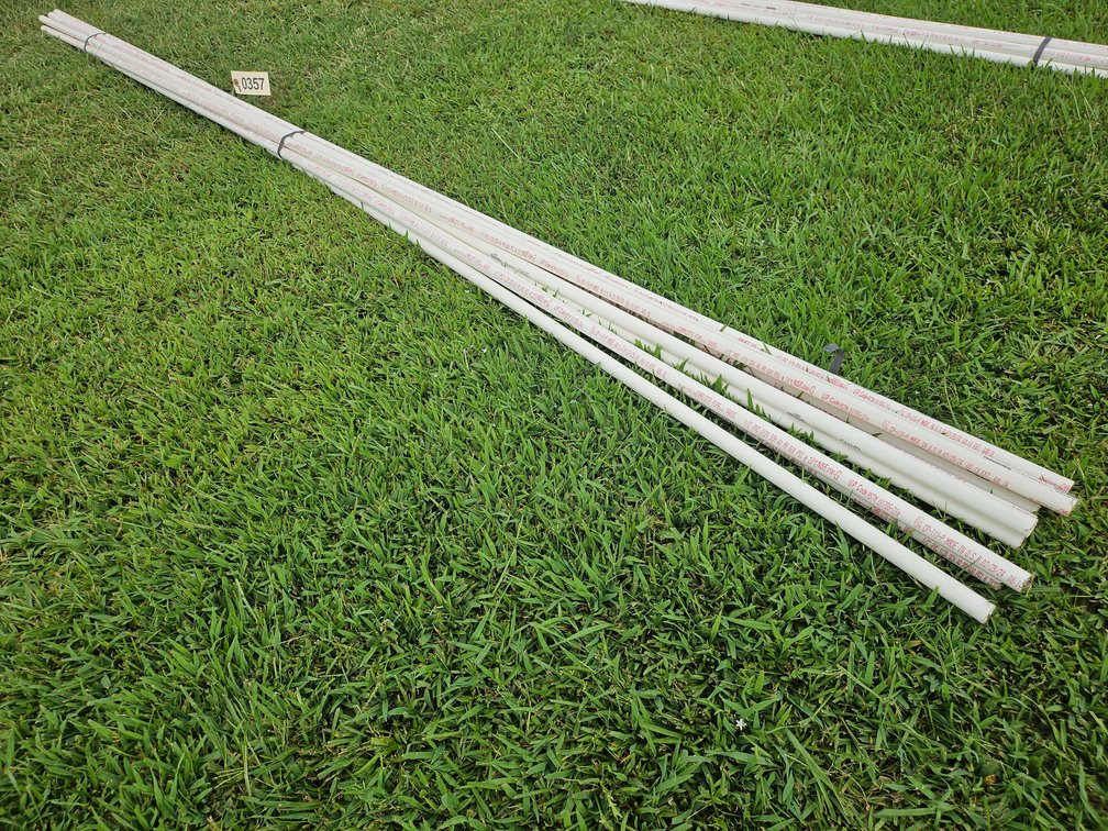 9 pcs 1/2 inch PVC appx 10 ft