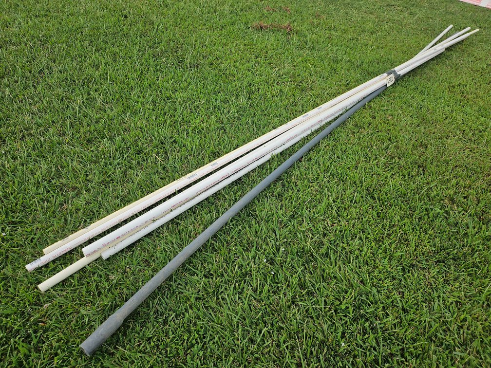 Assorted pvc, cpvc, and conduit pipe mostly 10 ft length