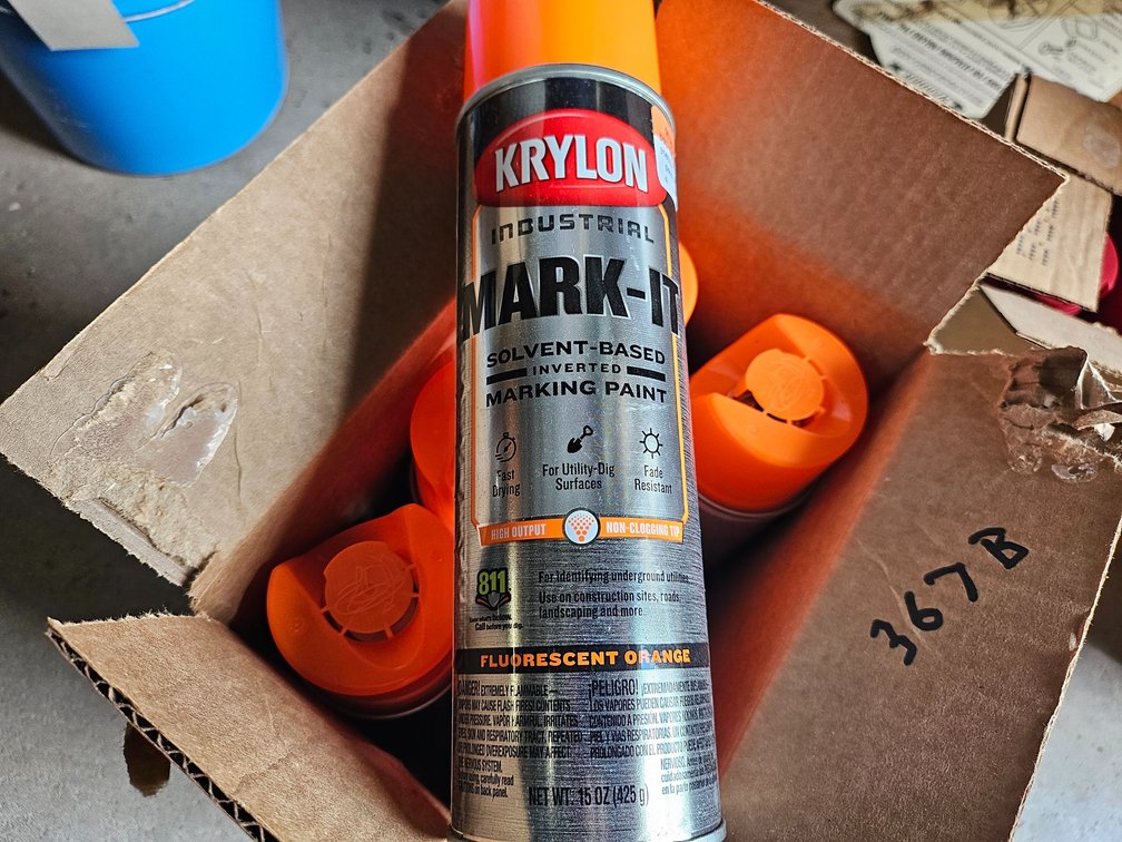 6 cans Krylon orange marking paint