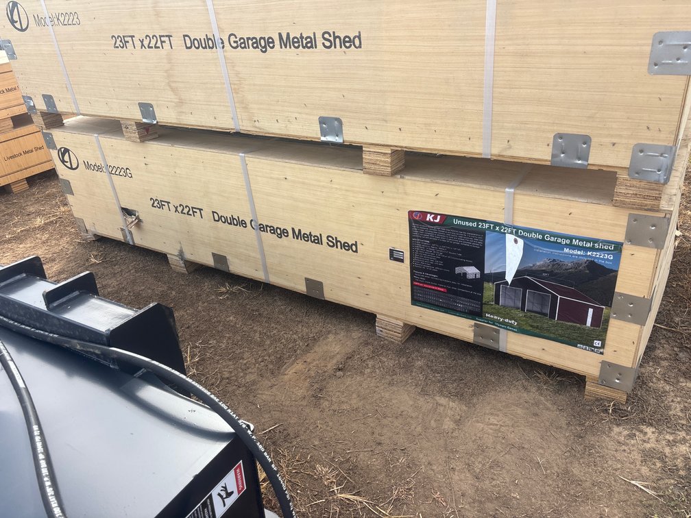 (1) 23’ x 22’ Double Garage Metal Shed Kit