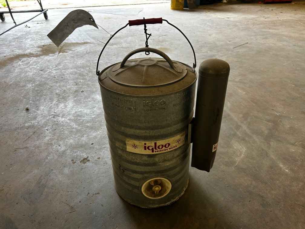 Vintage metal igloo brand water cooler