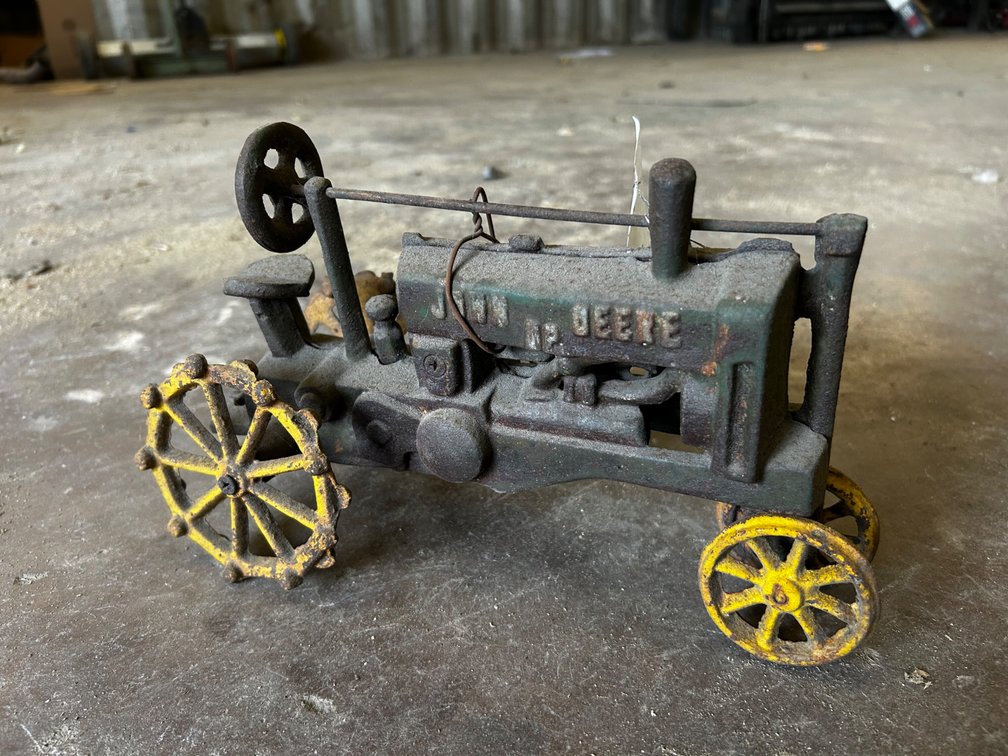 Vintage metal John Deere tractor model