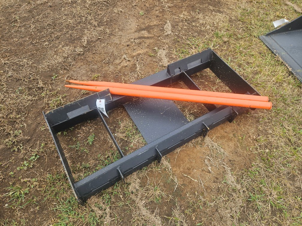 (1) skid steer hay spear w/ (2) spears
