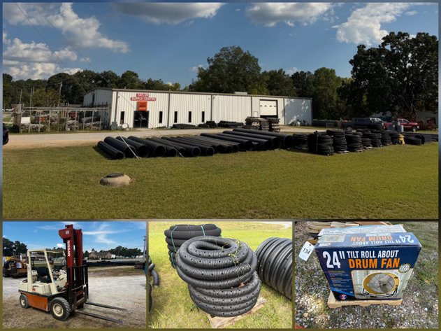 Image for Taylor Supply Center #2 Auction #2 - Storefront Metal Building W/ Roll Up Door & 0.62 Acres+/-, Store Fixtures, Culvert Pipes, Tools, Hardware, & More!