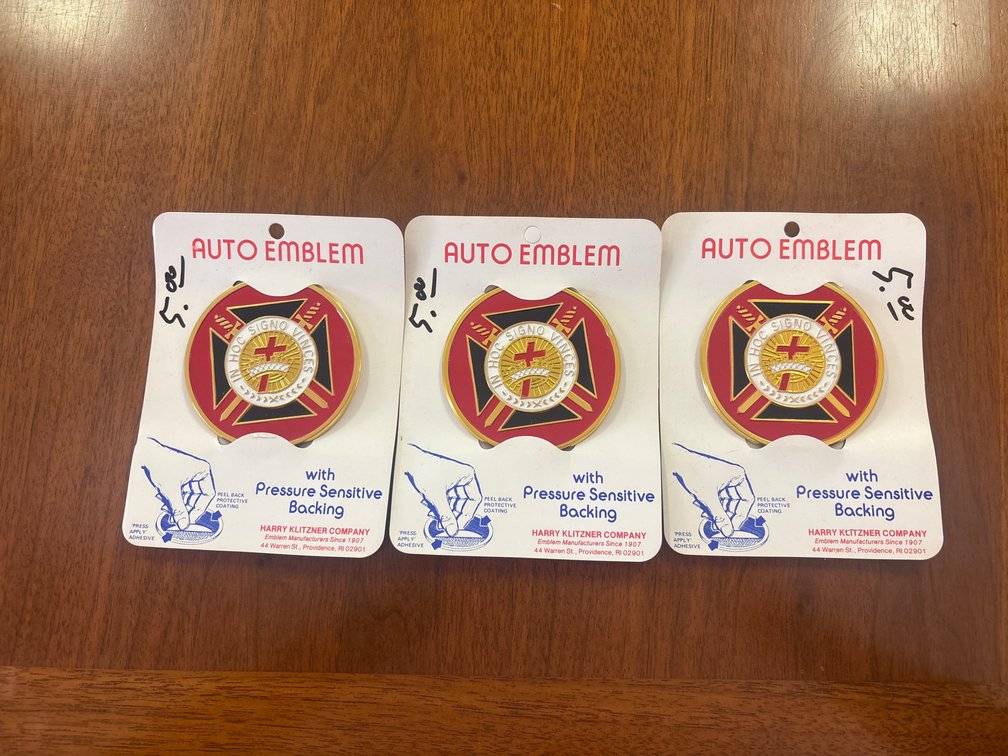 (3) Masonic Auto Emblems