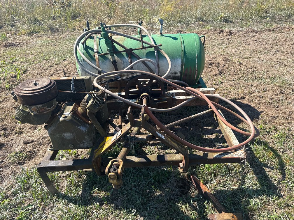 Three point hitch PTO driven homemade air compressor