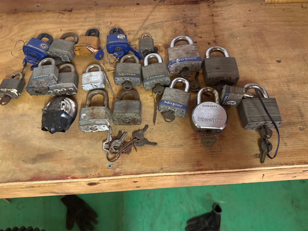 Pad locks most are Master locks