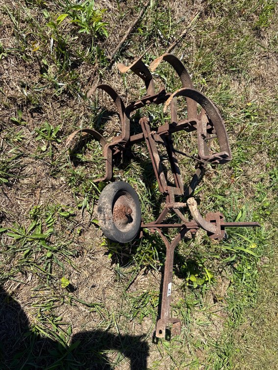 Five shank garden pull plow