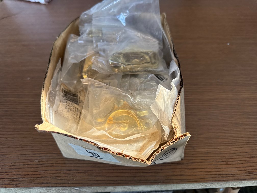 Box of brass window latches