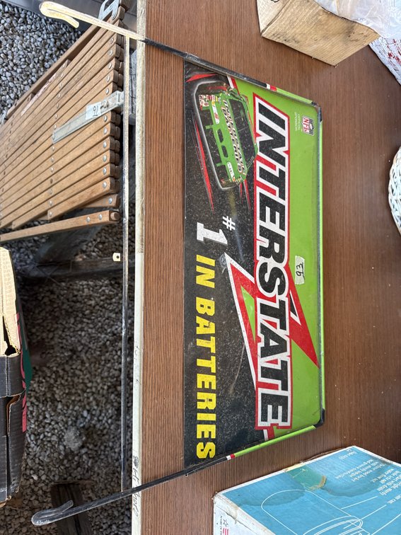 Interstate battery sign 12“ x 23“