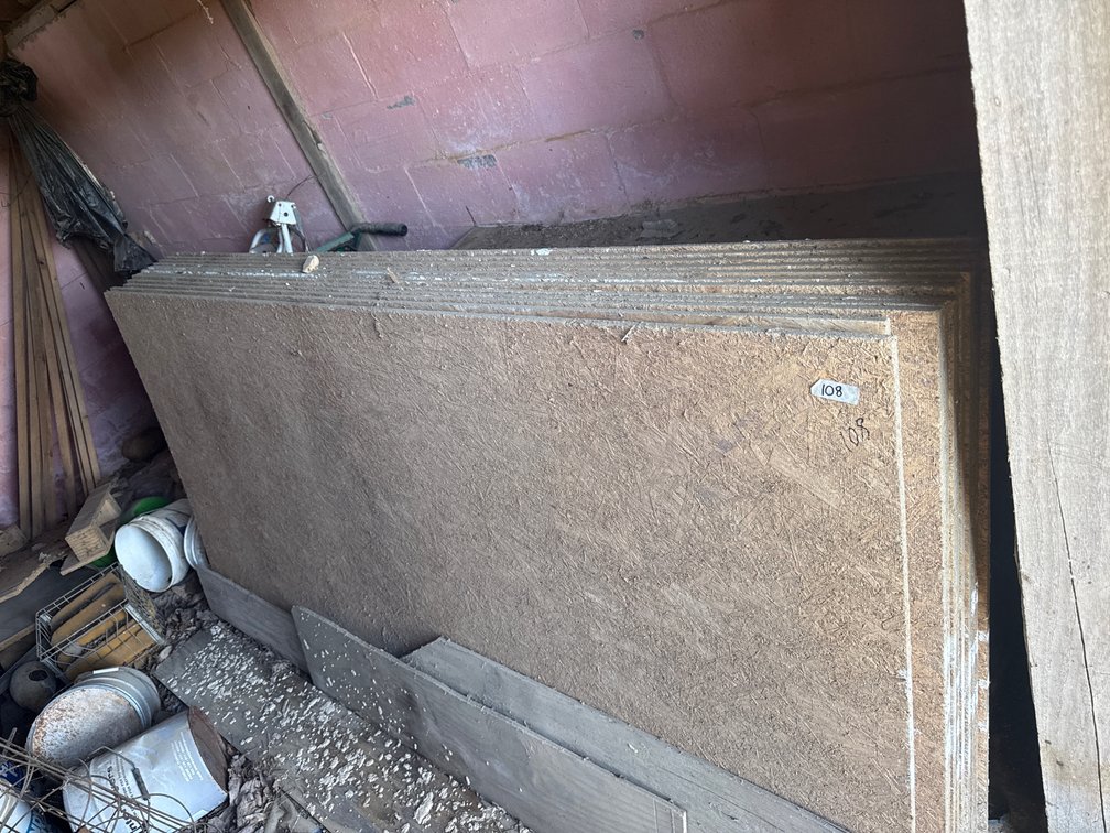 12 sheets 1/2”x 4’ x 8’ osb