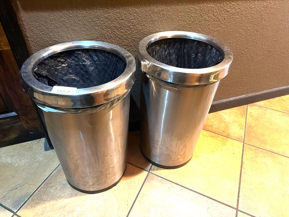 Stainless round trash cans