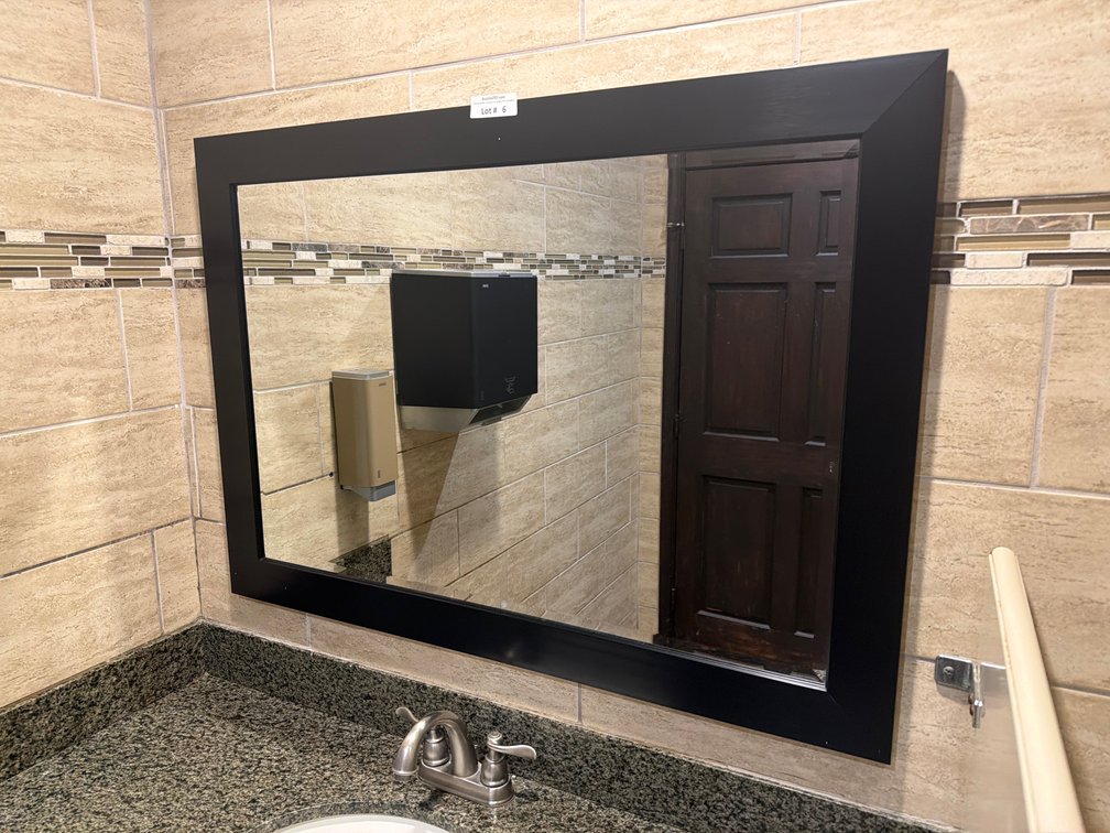 Black framed mirror