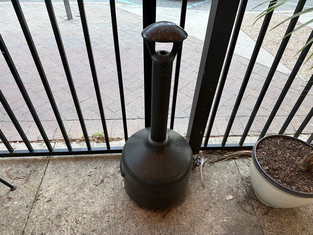 Continental cigarette butt disposal tower
