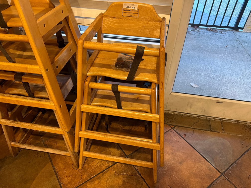 Adcraft wooden stackable high chairs