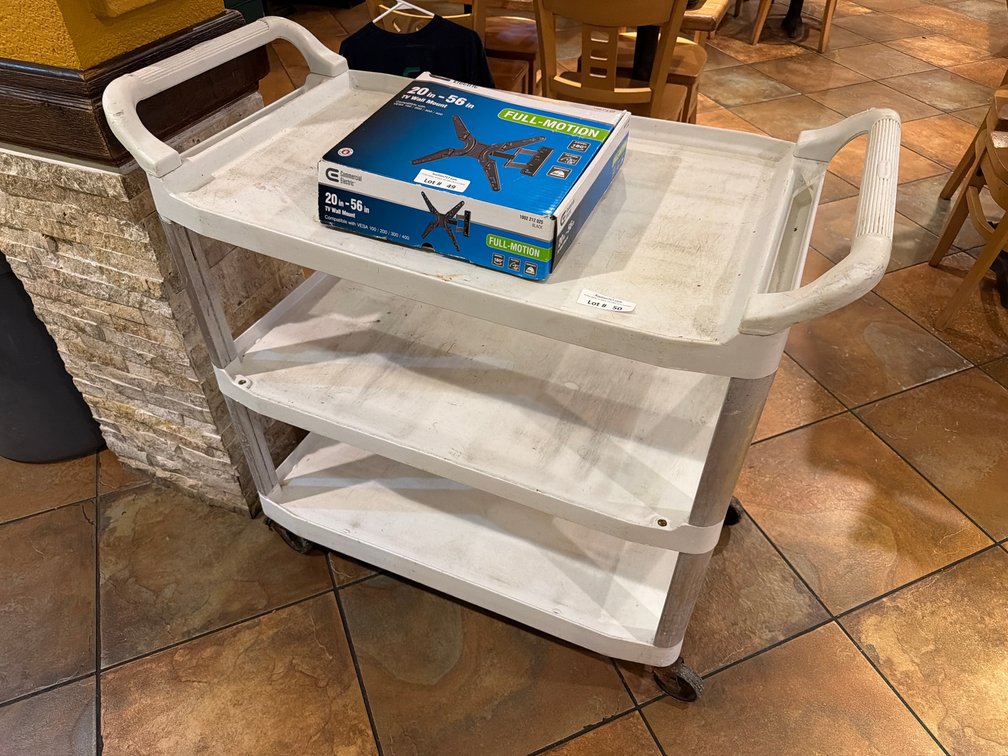 Rubbermaid Commercial 3 level utility cart