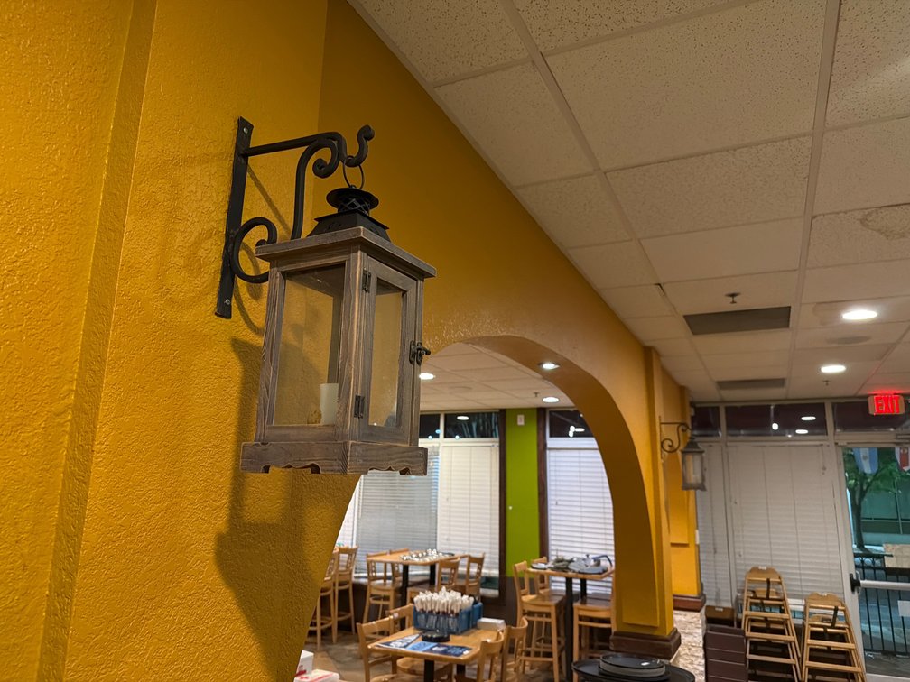 Lantern style hanging wall mount candle holders