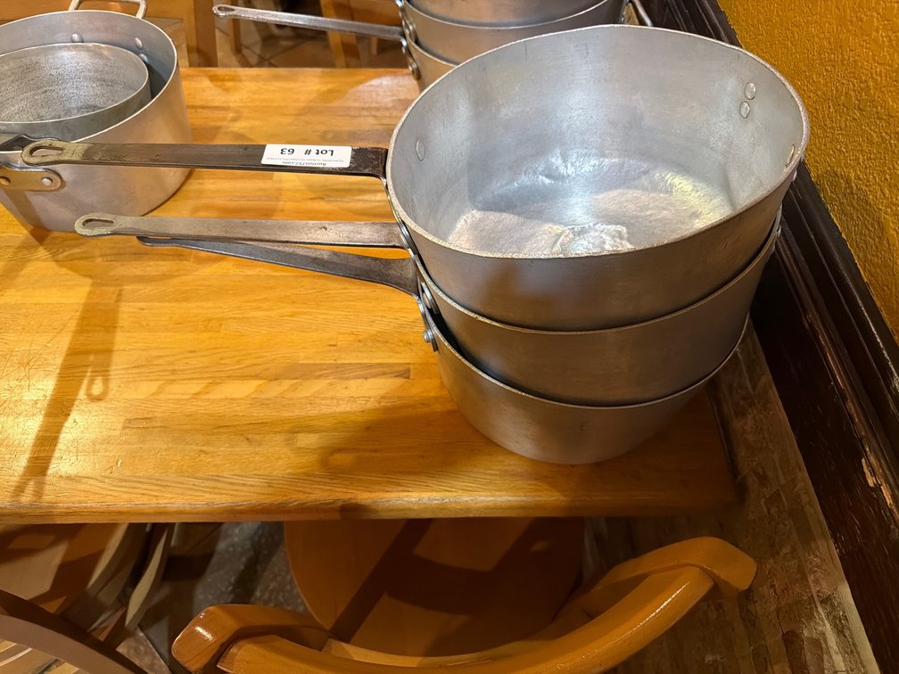 Winco 10QT NSF aluminum sauce pans