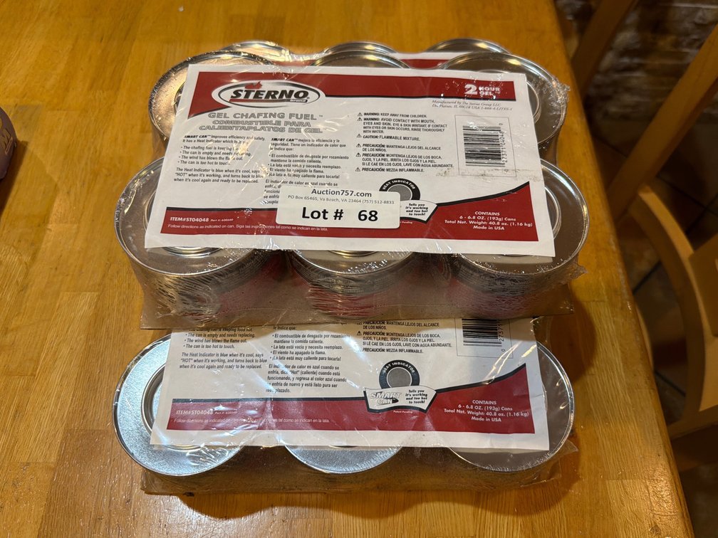 Sterno 8pk gel chafing fuel