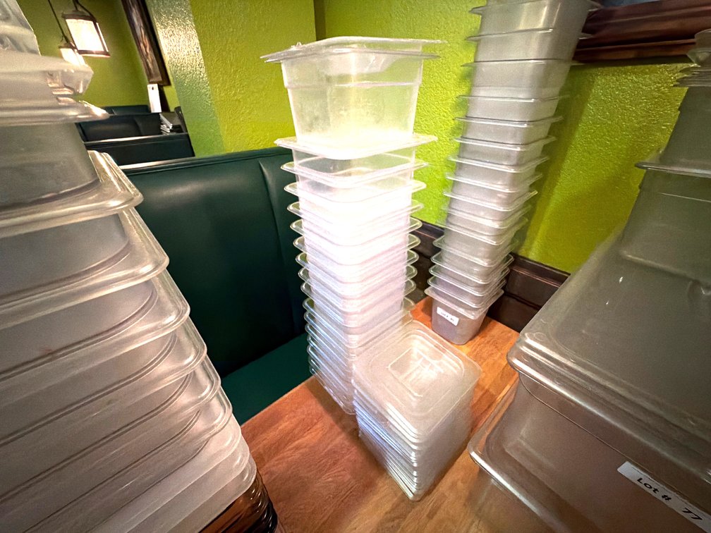 Plastic 1/6 size plastic food prep inserts