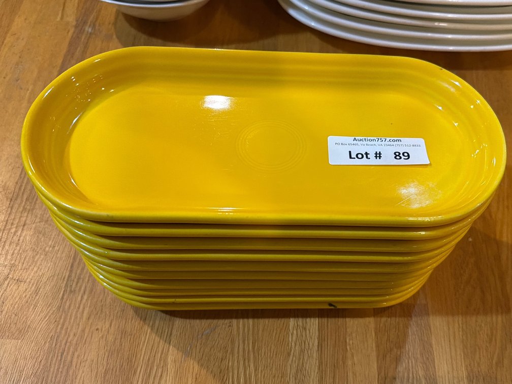 Lot: 10 Fiesta USA yellow plates