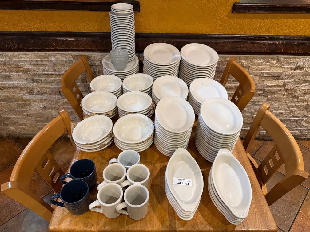 Lot: large assortment CAC white china dishes, plates, bowls & platters