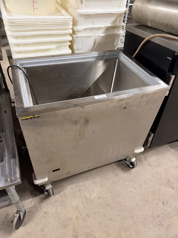 Silver King portable stainless display chest freezer